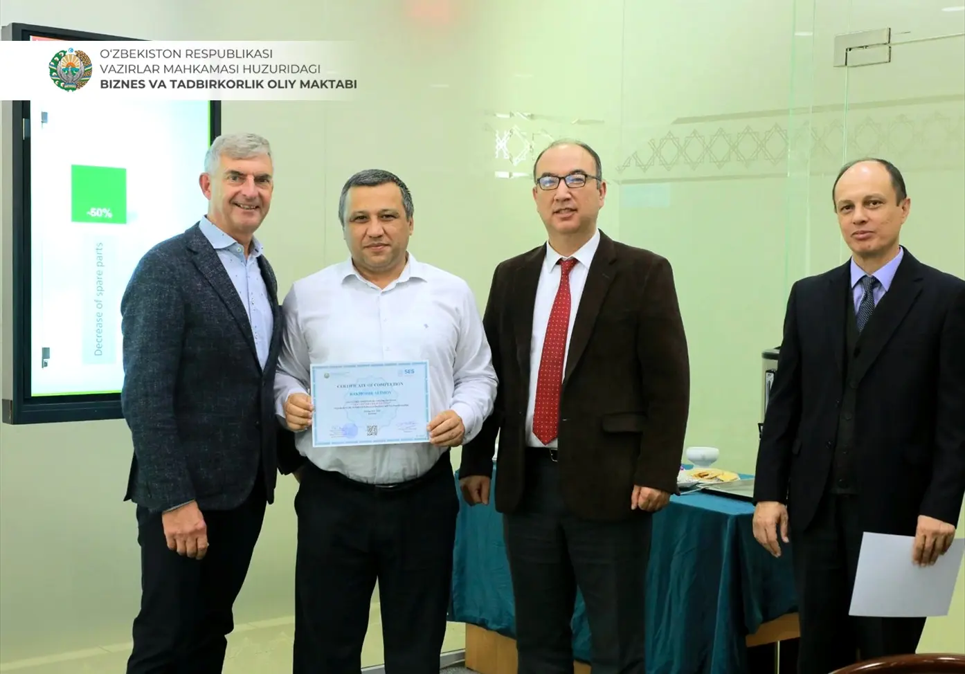 Tejamkor ishlab chiqarishni joriy etish bo‘yicha maslahatchilarni tayyorlash seminari yakunlandi
